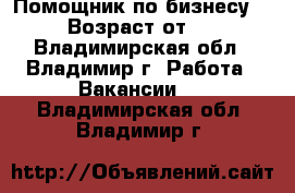 Помощник по бизнесу     › Возраст от ­ 18 - Владимирская обл., Владимир г. Работа » Вакансии   . Владимирская обл.,Владимир г.